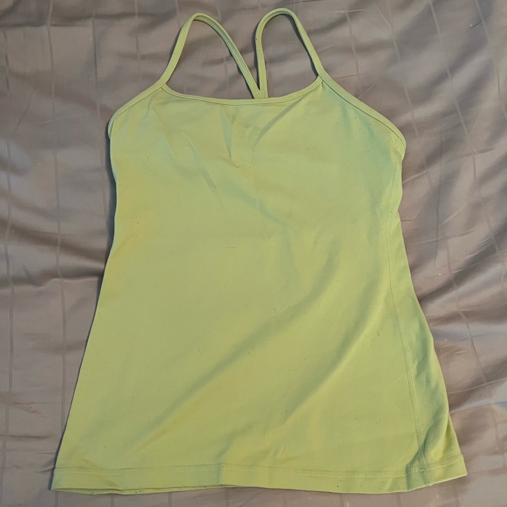 Lululemon light yellow tank top